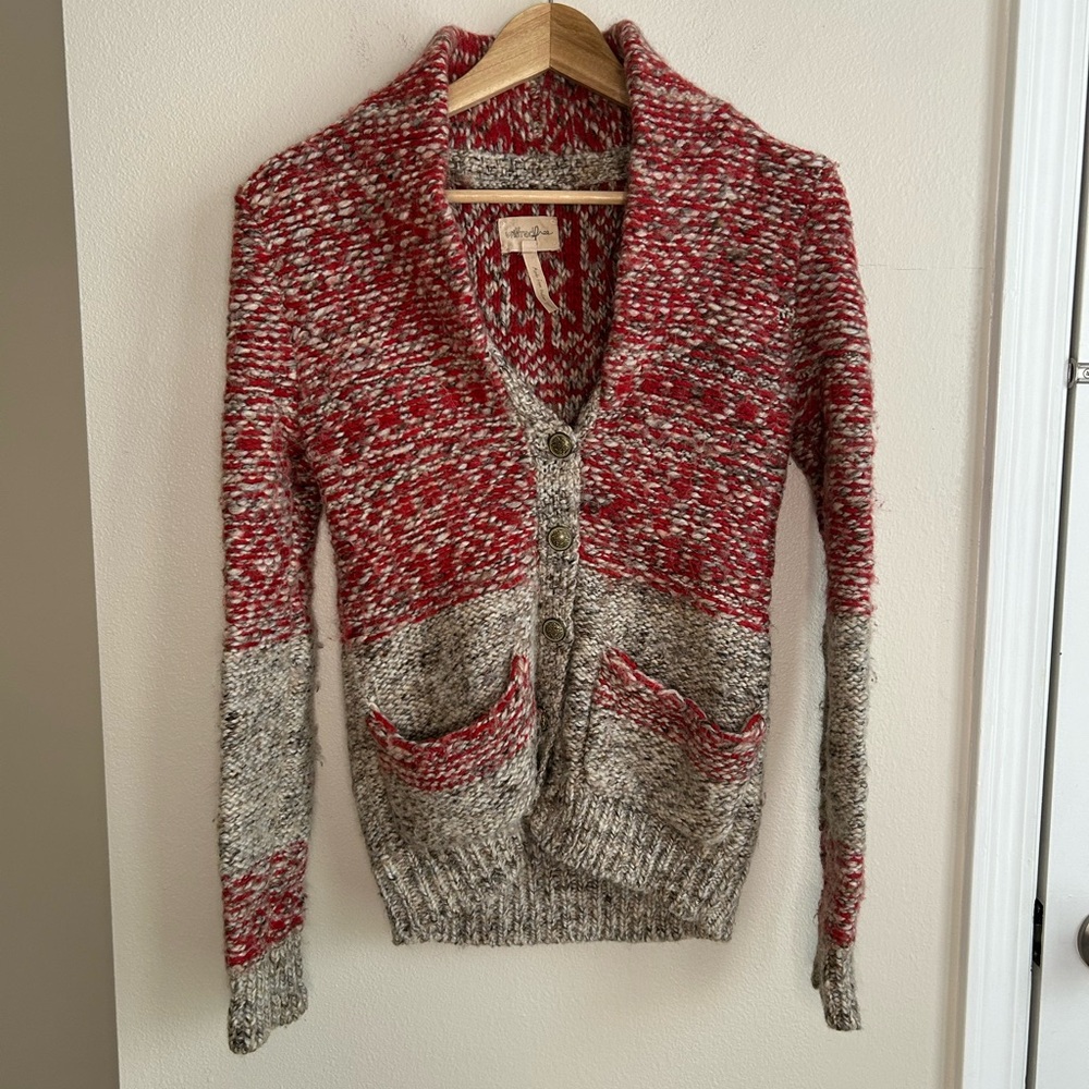 Aritzia Wilfred Free Nord Cardigan Italian Yarn Alpaca Wool Sweater Size XXS